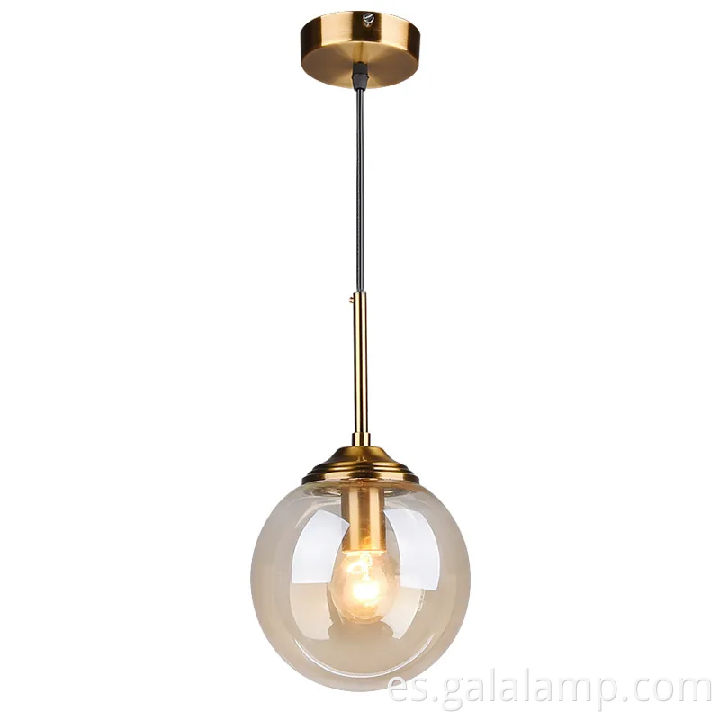 Iluminación casera interior E27 Classic Glass Bubble Ball Led Coste de techo Lámpara